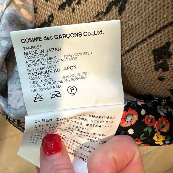 Tricot Comme Des Garcons vintage maxi print skirt in cotton